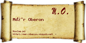 Már Oberon névjegykártya
